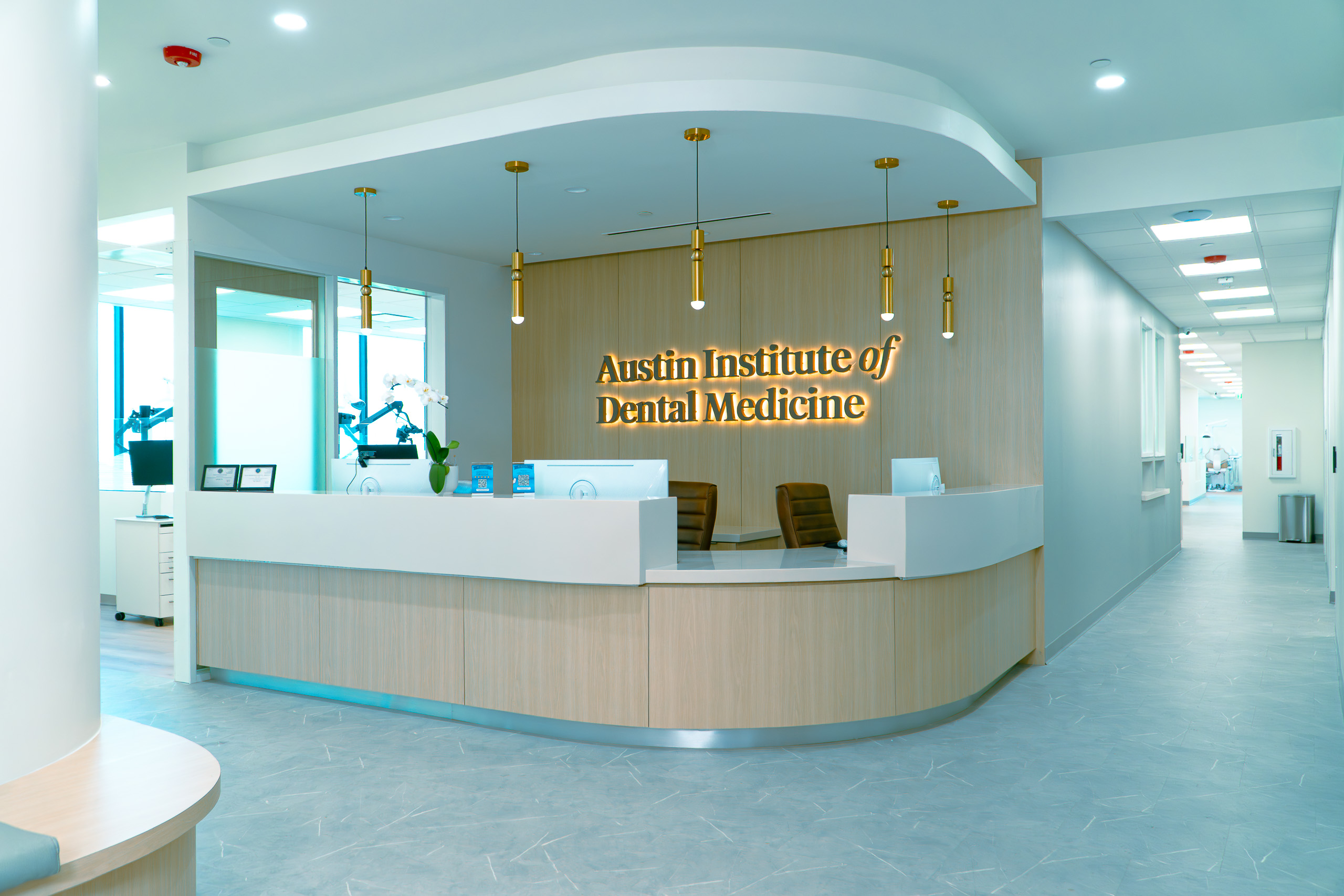 AIDM entrance and reception desk